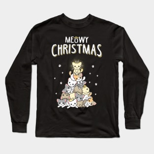 Meowy Christmas Funny Christmas Sweater Long Sleeve T-Shirt